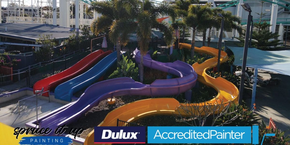 Dreamworld Water Slides Painted by Spruce It Up Painting | Call Spruce It Up Painting Today on 0435 767 723 for ALL your Painting Needs/Quotes
