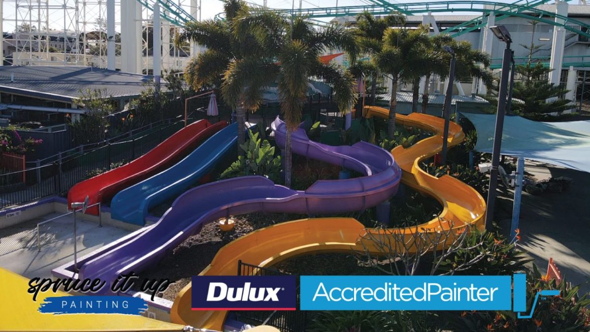 Dreamworld Water Slides Painted by Spruce It Up Painting | Call Spruce It Up Painting Today on 0435 767 723 for ALL your Painting Needs/Quotes